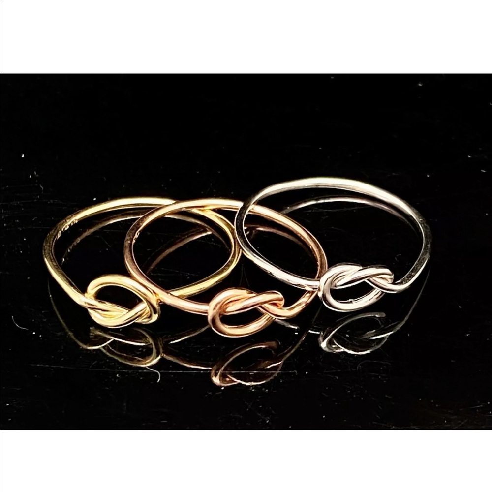 14k Yellow Gold High Polish Love Knot Ring-7''